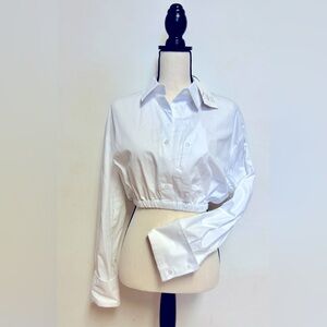 Zara, Long sleeve crop top with cuffed sleeve. New with tags.